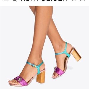 Kurt Geiger Vibrant multi color block Heel Sandals brand new, never worn.